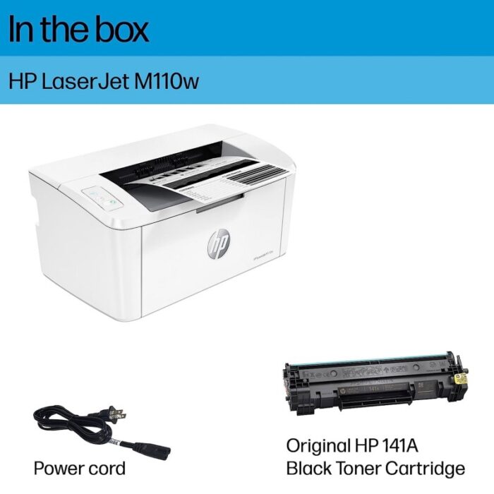⁦طابعة ليزر لاسلكية اتش بي 110 دبليو لون أبيض-HP LaserJet M110w Wireless Black & White Printer⁩ - الصورة ⁦6⁩
