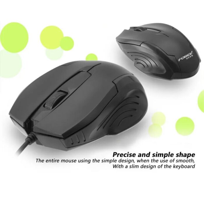 ⁦ماوس ضوئي سلكي للألعاب لون أسود- Forev FV-55 USB Gaming Mouse⁩ - الصورة ⁦4⁩