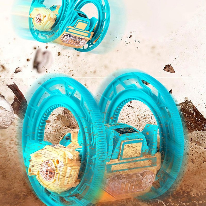 ⁦لعبة السيارة المتحركة بدرجة 360 مع أضواء وصوت لون أزرق⁩ - الصورة ⁦1⁩