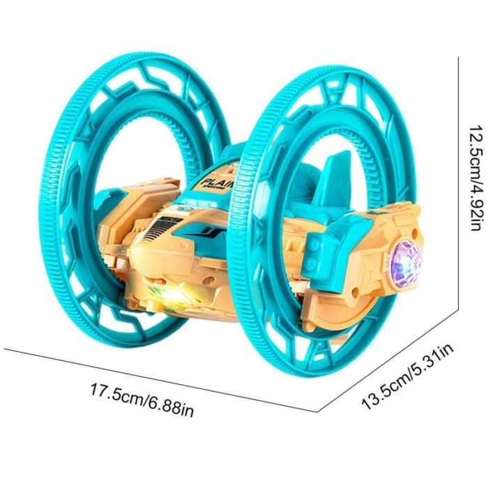 ⁦لعبة السيارة المتحركة بدرجة 360 مع أضواء وصوت لون أزرق⁩ - الصورة ⁦3⁩