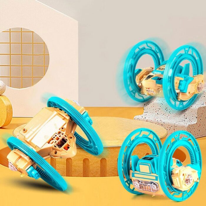 ⁦لعبة السيارة المتحركة بدرجة 360 مع أضواء وصوت لون أزرق⁩ - الصورة ⁦4⁩