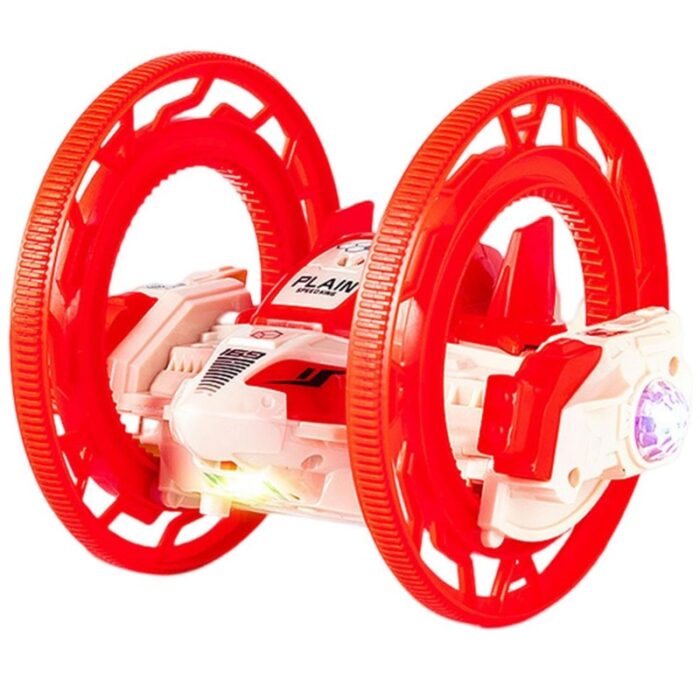 ⁦لعبة السيارة المتحركة بدرجة 360 مع أضواء وصوت لون أحمر⁩ - الصورة ⁦2⁩