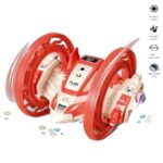 ⁦لعبة السيارة المتحركة بدرجة 360 مع أضواء وصوت لون أحمر⁩ - الصورة ⁦7⁩