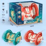 ⁦لعبة السيارة المتحركة بدرجة 360 مع أضواء وصوت لون أحمر⁩ - الصورة ⁦9⁩