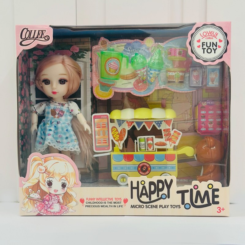 ⁦لعبة دمية طفلة مع عربة 11 قطعة⁩ - الصورة ⁦1⁩