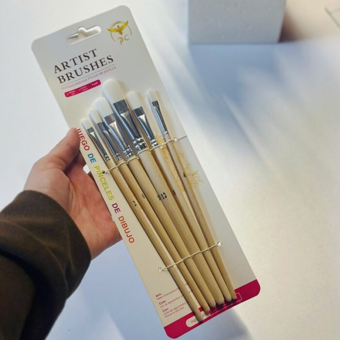 ⁦طقم فراشي خشب 6 قطع⁩ - الصورة ⁦3⁩