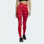 ⁦adidas Womens' Marimekko Techfit Long Tights - Red- بنطلون ضيق ايداس ماريمكو للنساء لون احمر⁩ - الصورة ⁦5⁩