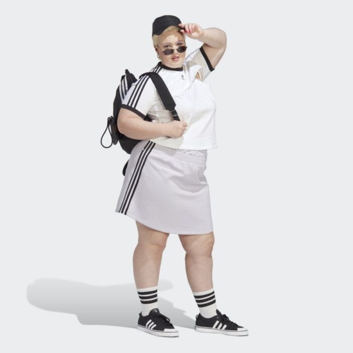 ⁦adidas Women's Always Original Tee (Plus Size) - White- تيشيرت أولويز أورجينال للنساء لون أبيض⁩ - الصورة ⁦3⁩