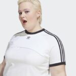 ⁦adidas Women's Always Original Tee (Plus Size) - White- تيشيرت أولويز أورجينال للنساء لون أبيض⁩ - الصورة ⁦4⁩