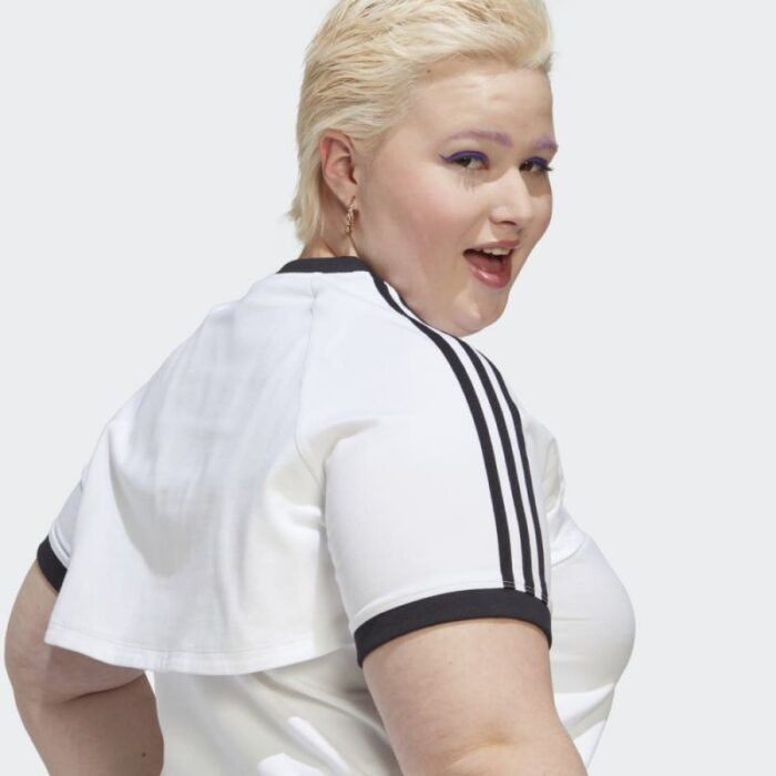 ⁦adidas Women's Always Original Tee (Plus Size) - White- تيشيرت أولويز أورجينال للنساء لون أبيض⁩ - الصورة ⁦5⁩