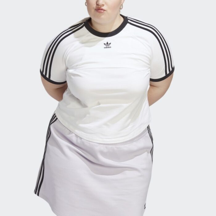 ⁦adidas Women's Always Original Tee (Plus Size) - White- تيشيرت أولويز أورجينال للنساء لون أبيض⁩ - الصورة ⁦7⁩