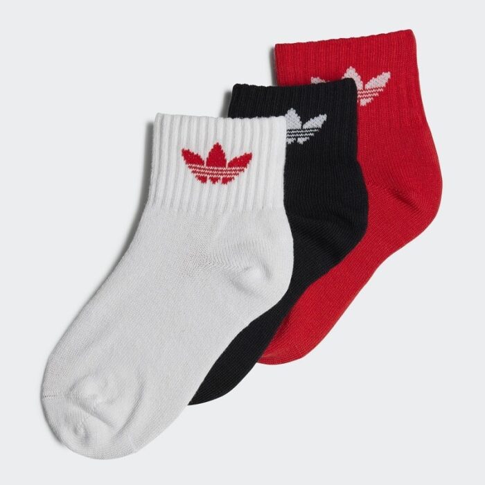 10326207_67db8628380b6 adidas Kids Unisex' Mid-Ankle Socks 3 Pairs - الصورة 1