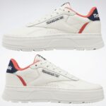 ⁦Reebok Womens' Club C Double GEO Shoes- حذاء ريبوك كلوب سي دبل للنساء لون طحيني⁩ - الصورة ⁦8⁩