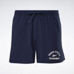 ⁦Reebok Men's Training Graphic Woven Shorts- شورت ريبوك جرافيك ويفن للرجال لون كحلي⁩ - الصورة ⁦5⁩