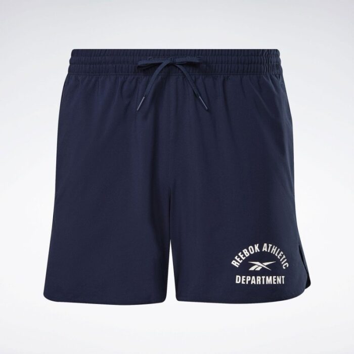 ⁦Reebok Men's Training Graphic Woven Shorts- شورت ريبوك جرافيك ويفن للرجال لون كحلي⁩ - الصورة ⁦5⁩