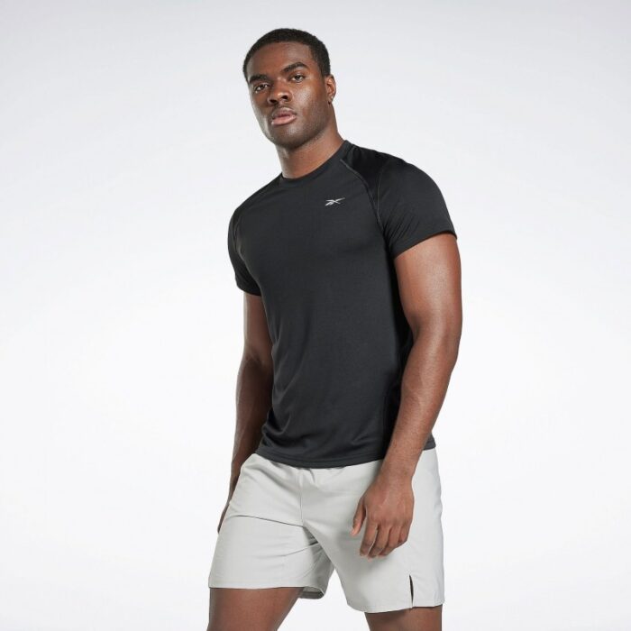 ⁦Reebok Men's Running Speedwick T-Shirt- تيشيرت ريبوك راننيغ سبيد ويك للرجال لون أسود⁩ - الصورة ⁦5⁩