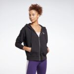 ⁦Reebok Women RI French Terry Full Zip Jacket- جاكيت هودي ريبوك فرينش تيري للنساء لون أسود⁩ - الصورة ⁦2⁩
