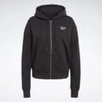 ⁦Reebok Women RI French Terry Full Zip Jacket- جاكيت هودي ريبوك فرينش تيري للنساء لون أسود⁩ - الصورة ⁦7⁩