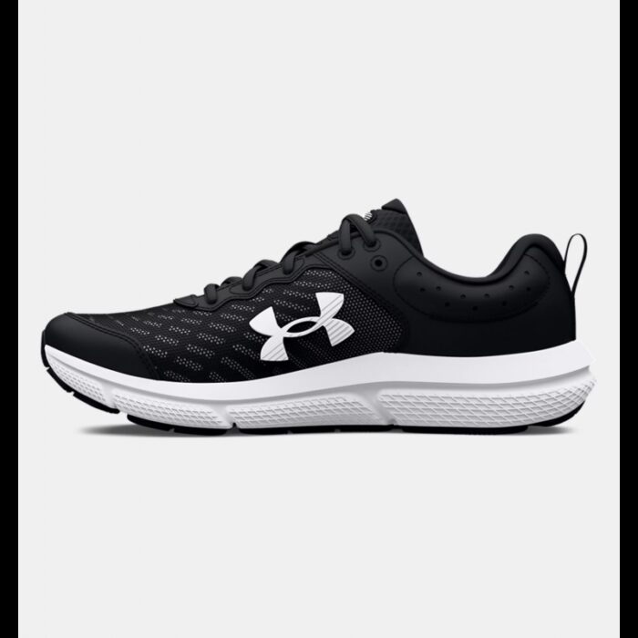 ⁦Under Under Boys' Grade School Assert 10 Running Shoes-ذار اندر ارمور اسيرت 10 للجري للشباب لون أسود وأبيض⁩ - الصورة ⁦2⁩