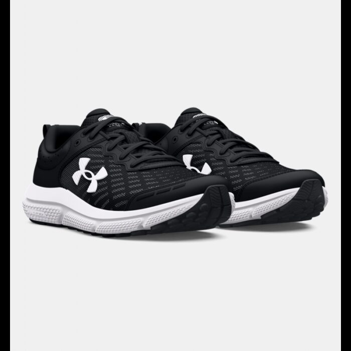⁦Under Under Boys' Grade School Assert 10 Running Shoes-ذار اندر ارمور اسيرت 10 للجري للشباب لون أسود وأبيض⁩ - الصورة ⁦3⁩