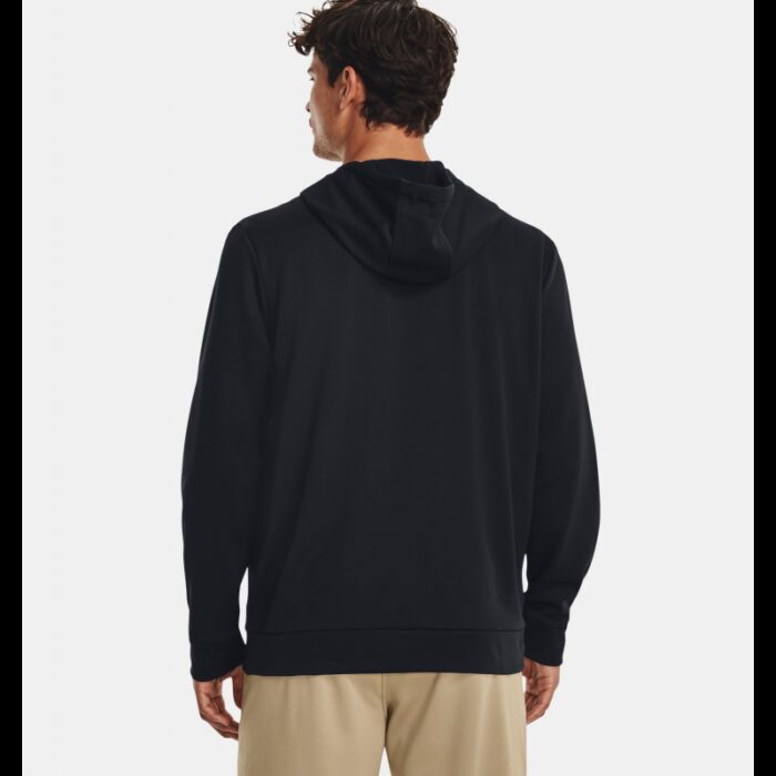 ⁦Under Armour Men's Armour Fleece® Big Logo Hoodie هودي اندر ارمور فليس بيج لوجو للرجال لون أسود⁩ - الصورة ⁦2⁩