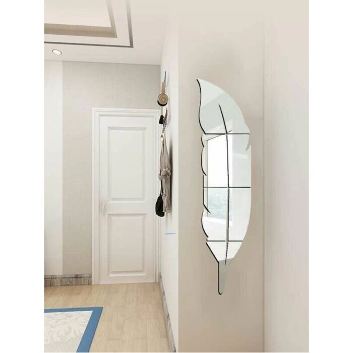 10326584_67db87c2988be مرآة شكل ريشة أكريليك حجم صغير - الصورة 1