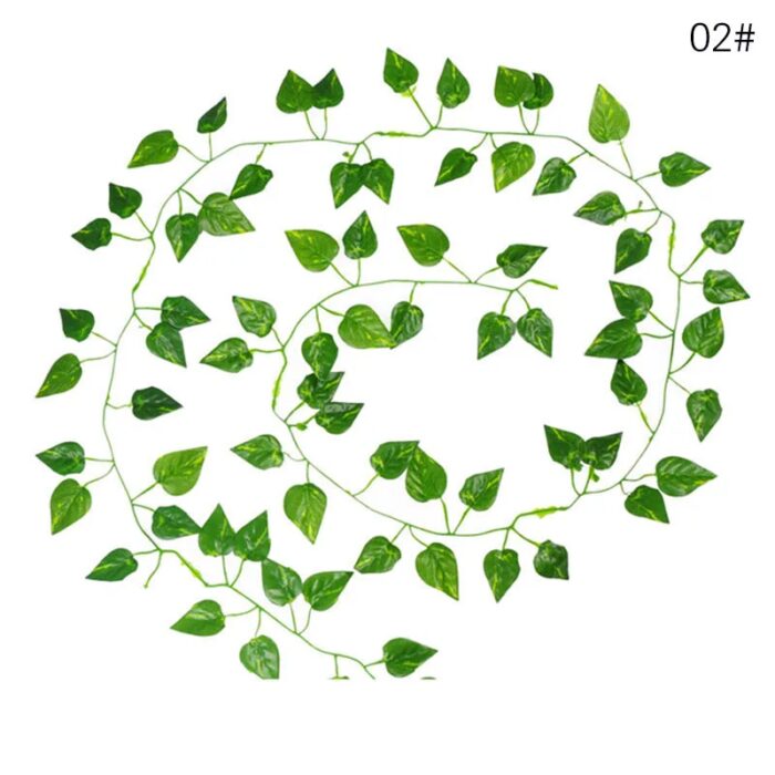 ⁦حبل ورق الشجر الصناعي بطول 2 متر للزينة⁩ - الصورة ⁦11⁩