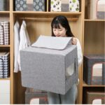 ⁦صندوق تخزين متعدد الاستعمالات بتصميم مستطيل حجم 42×60 سم⁩ - الصورة ⁦2⁩