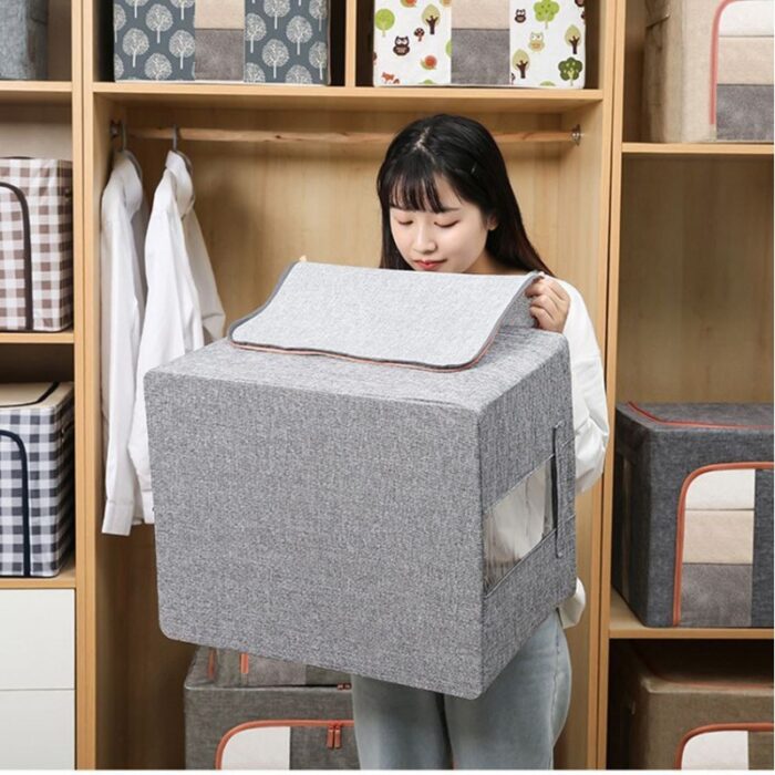 ⁦صندوق تخزين متعدد الاستعمالات بتصميم مستطيل حجم 42×60 سم⁩ - الصورة ⁦2⁩