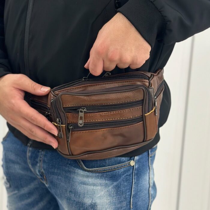 ⁦شنطة (حقيبة) كروس خصر جلد متعددة الألوان⁩ - الصورة ⁦2⁩