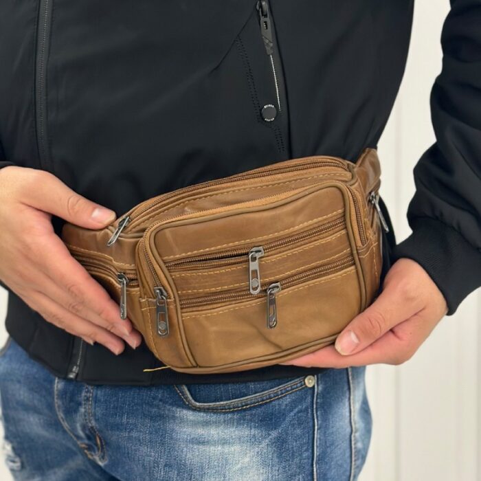 ⁦شنطة (حقيبة) كروس خصر جلد متعددة الألوان⁩ - الصورة ⁦4⁩