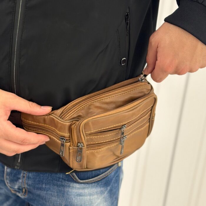 ⁦شنطة (حقيبة) كروس خصر جلد متعددة الألوان⁩ - الصورة ⁦5⁩