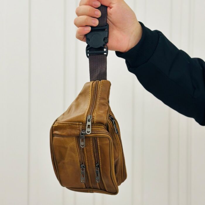 ⁦شنطة (حقيبة) كروس خصر جلد متعددة الألوان⁩ - الصورة ⁦9⁩