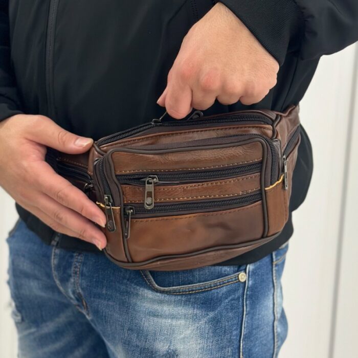 ⁦شنطة (حقيبة) كروس خصر جلد متعددة الألوان⁩ - الصورة ⁦10⁩