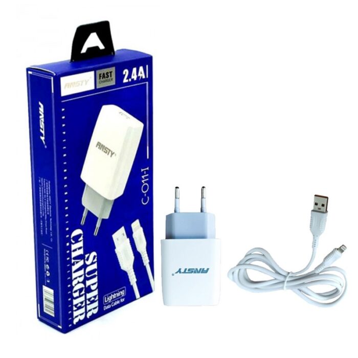 ⁦شاحن ايفون 2.4 امبير انستي عظمة + وصلة⁩ - الصورة ⁦3⁩