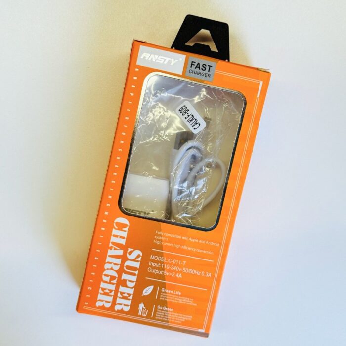 ⁦شاحن تايب سي 2.4 امبير انستي عظمة + وصلة⁩ - الصورة ⁦2⁩