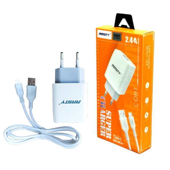 ⁦شاحن تايب سي 2.4 امبير انستي عظمة + وصلة⁩ - الصورة ⁦3⁩