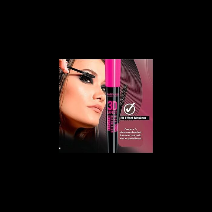 ⁦ماسكارا 3D بتقنية عالية الدقة من فارمسي حجم 10مل- Farmasi 3D Effect High Definition Mascara Black 10 ml⁩ - الصورة ⁦3⁩