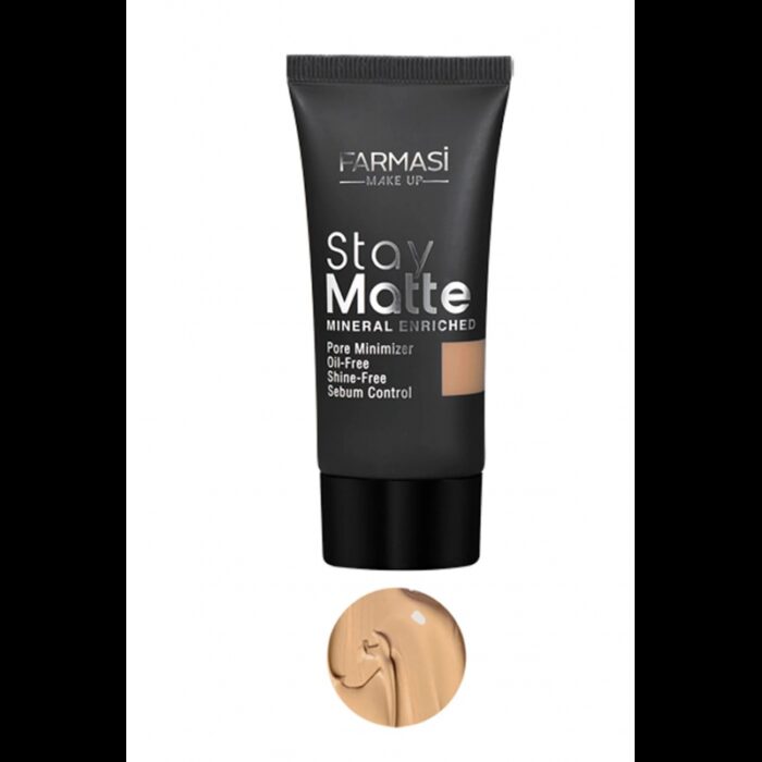 10326962_67db88daf20ad كريم أساس مطفأ اللمعة (ستاي مات) من فارماسي درجة 05 صن تان حجم 30 مل- Stay Matte Foundation By Farmasius- 05 Sun Tan - الصورة 1