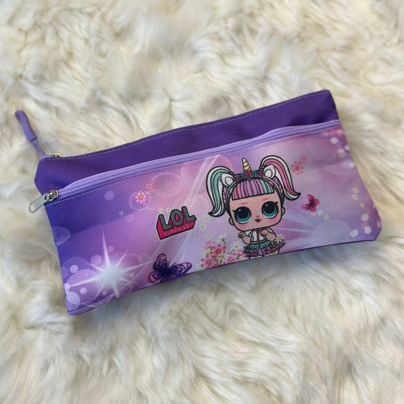 10327073_67db8919169a5 مقلمة قماش بتصميم ديزني رسمة LOL لون بنفسجي - الصورة 1