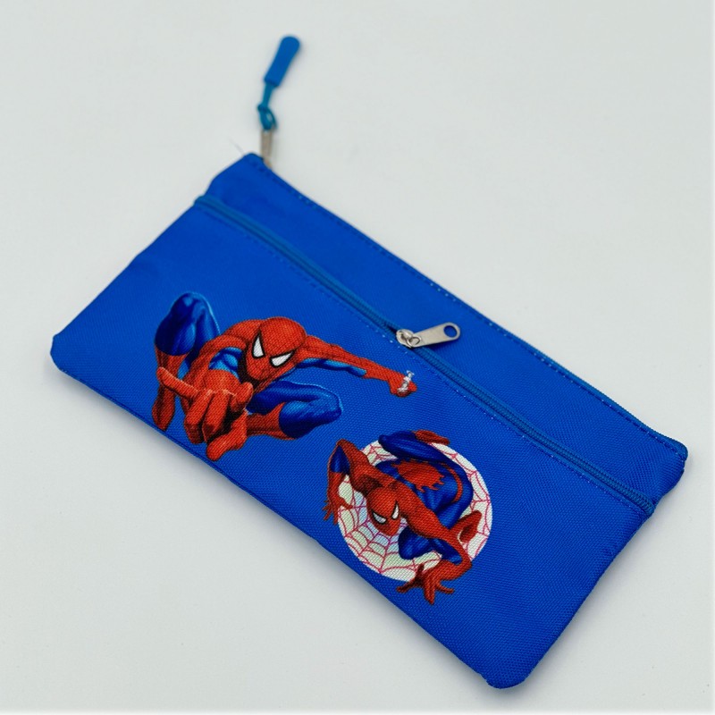 ⁦مقلمة قماش بتصميم ديزني رسمة سبايدر مان لون أزرق⁩ - الصورة ⁦1⁩