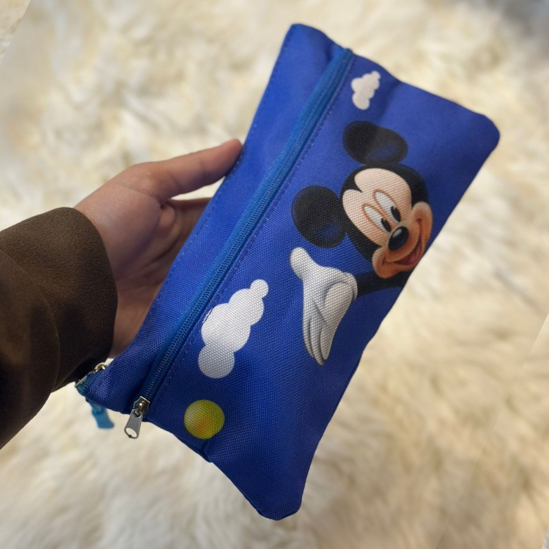 10327076_67db891c64728 مقلمة قماش بتصميم ديزني رسمة ميكي ماوس لون أزرق - الصورة 1