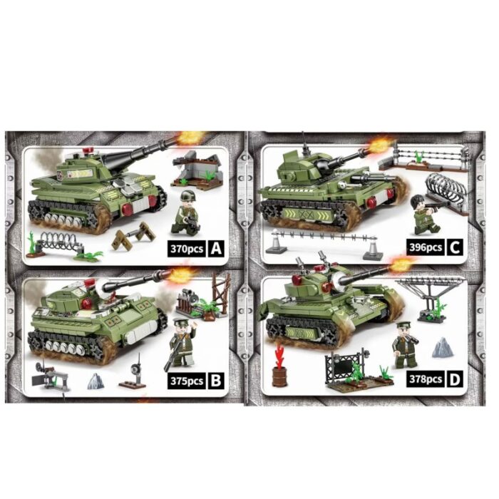 ⁦لعبة الحرب والدبابات تركيب مكونة من 370 قطعة نموذج A⁩ - الصورة ⁦3⁩