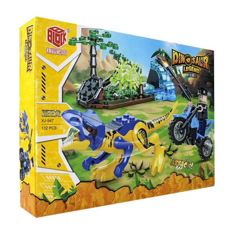 ⁦لعبة أرض الديناصورات تركيب للأطفال مكونة من 132 قطعة⁩ - الصورة ⁦1⁩