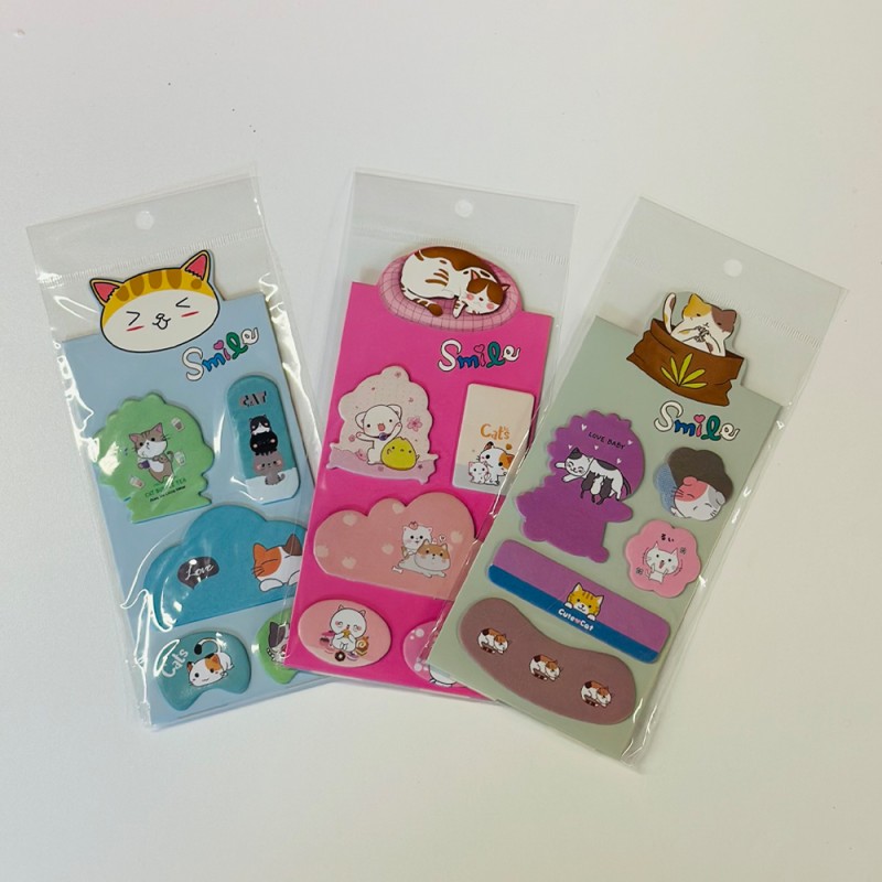 ⁦كرت ورق ملاحظات بتصميم قطة (قطعة واحدة)⁩ - الصورة ⁦1⁩