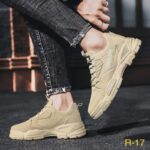 ⁦حذاء رياضي للرجال لون بيج- Fashion Men's Luxury Sport Mid-high Shoes⁩ - الصورة ⁦2⁩
