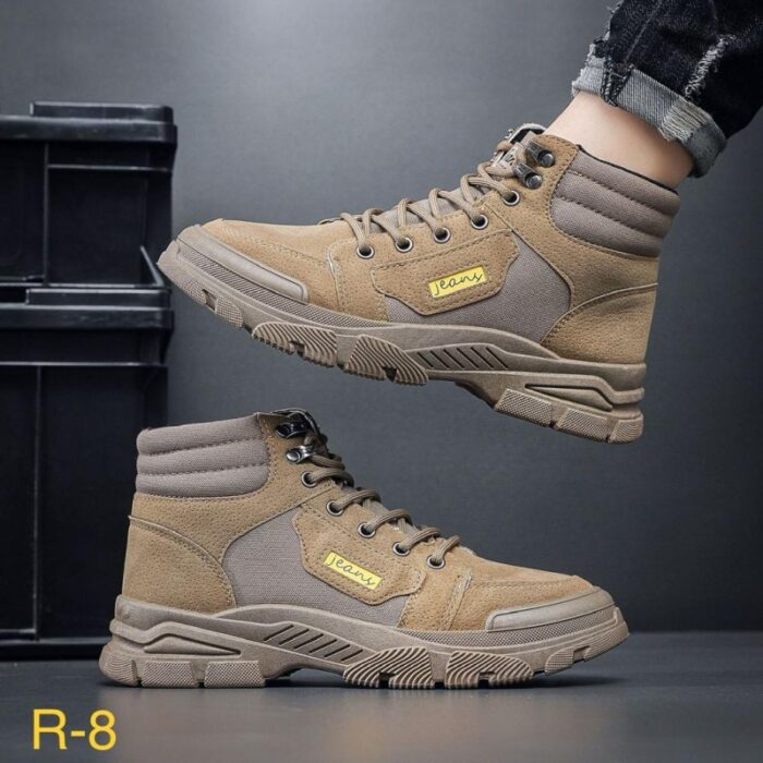 10327119_67db895087b48 حذاء فاشن كاجوال رياضي لون بيج- Fashion Men's Casual Mid-high Shoes - الصورة 1