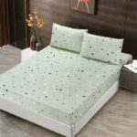 مجوز ( وجه فرشة + جوز وجه مخدات ) اخضر فاتح مقاس 160×200 سم