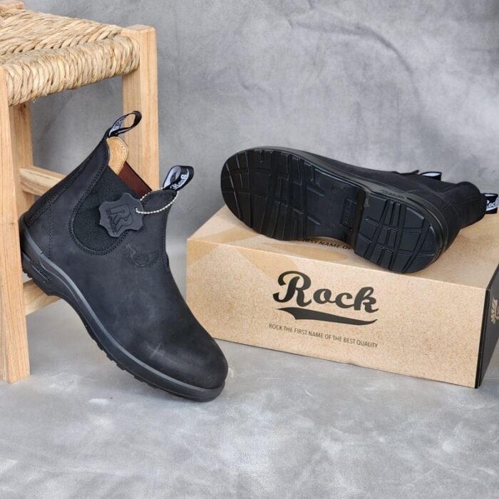 ⁦حذاء روك كاجوال ار اكس 555 بدون أربطة للرجال لون أسود- Rock Men's Casual RX 555 Shoes Black⁩ - الصورة ⁦3⁩