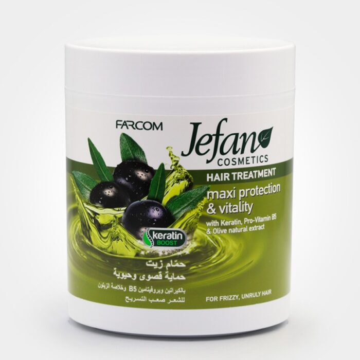 10327252_67db89c86affe جيفان حمام زيت بالكيراتين وخلاصة الزيتون للشعر صعب التسريح حجم 900 مل - الصورة 1